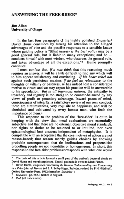 answering the free-rider