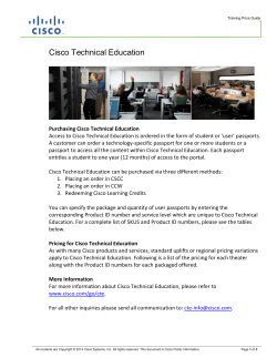 Cisco Technical Education Pricing Guide