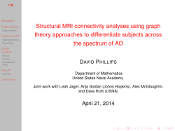 Structural MRI connectivity analyses using graph theory