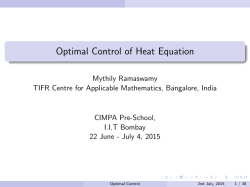 Optimal Control of Heat Equation - IITB Math