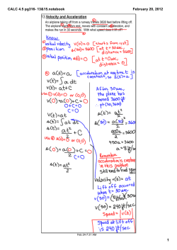 An airplane taking off from a runway travels 3600 feet