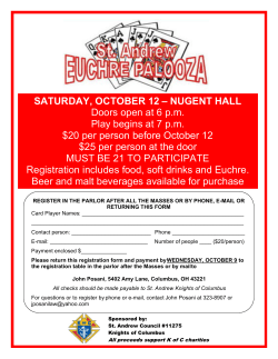 SATURDAY, OCTOBER 12 &ndash; NUGENT HALL