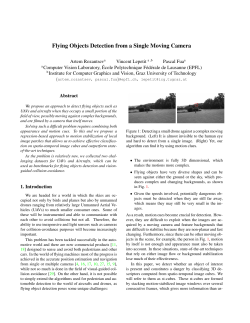 Flying Objects Detection from a Single Moving Camera