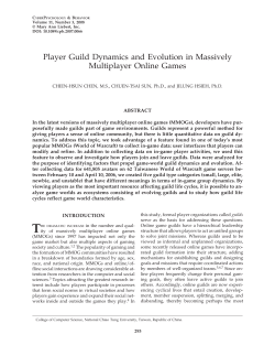 Player Guild Dynamics and Evolution in Massively Multiplayer