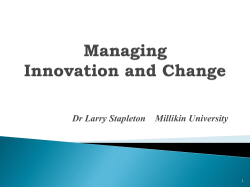Managing Innovation and Change