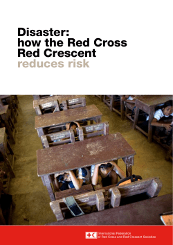 Disaster: how the Red Cross Red Crescent reduces risk