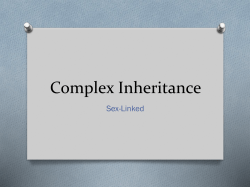 Complex Inheritance- Sex