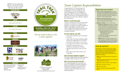 Team Captain Responsibilities - Mississippi Valley Conservancy