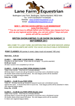 This regions Club League in kindly supported by Equestrian Life