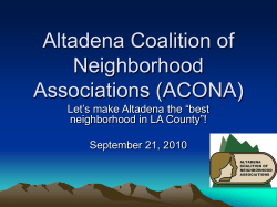 Altadena Coalition of Neighborhood Assocations (ACNA)