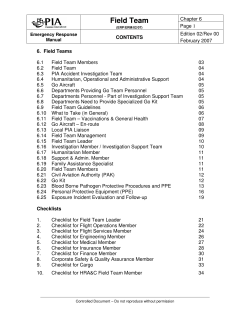 Field Team - Pakistan International Airlines