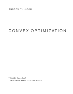 Convex Optimization