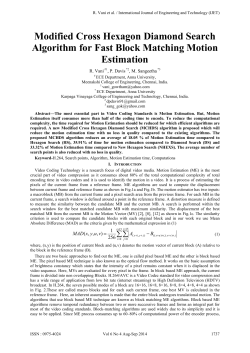 Modified Cross Hexagon Diamond Search Algorithm for Fast Block