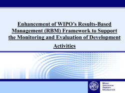 Framework to Support the Monitoring and Evaluation of