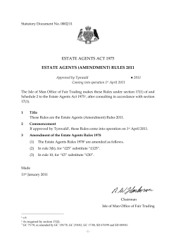 ESTATE AGENTS ACT 1975 ESTATE AGENTS (AMENDMENT