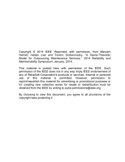 A Game-Theoretic Model for Outsourcing Maintenance Services