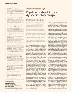 Population and evolutionary dynamics of phage therapy