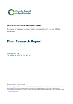Grassroots strategies to improve relations between Muslim and non