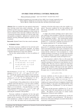 on free time optimal control problems