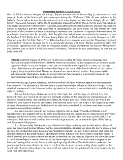 Persuasive Speech&ndash; Coach Falstad Born in 1929 in Atlanta