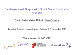 Gamburgers and Graphs with Small Game Domination