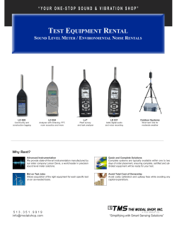 Sound Level Meter Rental