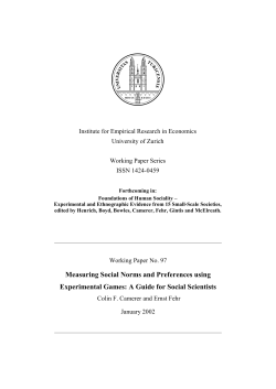 Measuring Social Norms and Preferences using Experimental Games