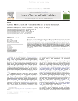 Author`s personal copy - Culture and Cognition Lab