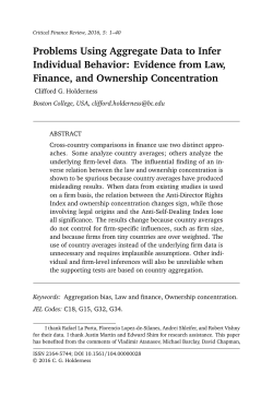 Problems Using Aggregate Data to Infer Individual Behavior