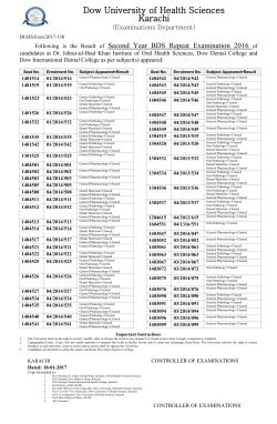 Exam/Result/2005 - Dow University of Health Sciences
