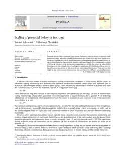 Scaling of Prosocial Behavior in Cities