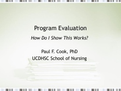 Program Evaluation