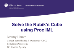 Solve the Rubik`s Cube using Proc IML