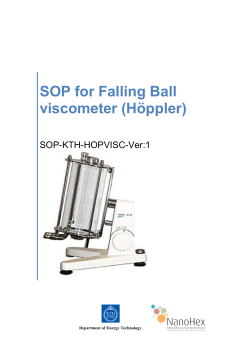 SOP for Falling Ball viscometer