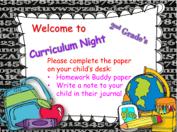 Curriculum Night PowerPoint 2016