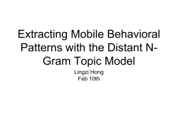 Extracting Mobile Behavioral Patterns with the Distant N