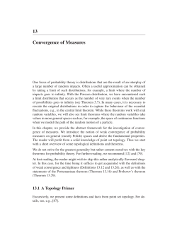 13 Convergence of Measures