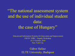 National assessment system