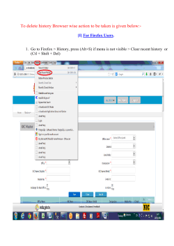To delete history Browser wise action to be taken is given below:-