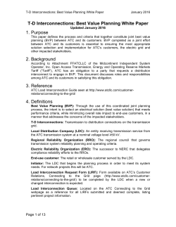 Joint Best Value Planning White Paper