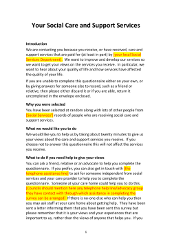 Your Social Care and Support Services