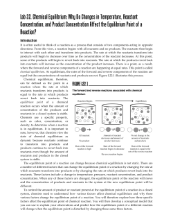 Lab 22. Chemical Equilibrium - National Science Teachers