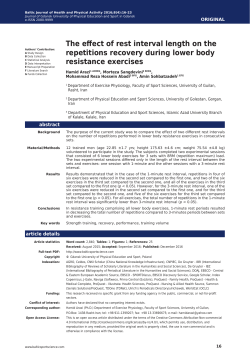 The effect of rest interval length on the repetitions recovery during