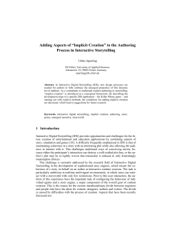Adding Aspects of &ldquo;Implicit Creation&rdquo; to the Authoring Process in