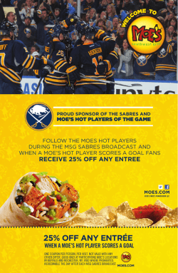 25% off any entr&eacute;e