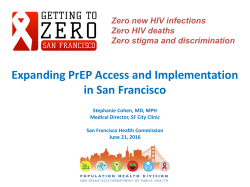 Expanding PrEP Implementation as a Key Initiative of the Getting to
