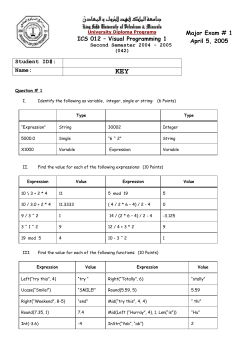 ICS 102 - Introduction to Computing