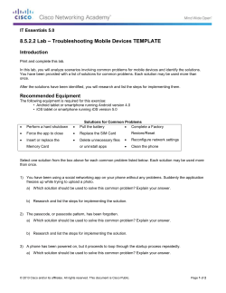 8.5.2.2 Lab - Troubleshooting Mobile Devices TEMPLATE