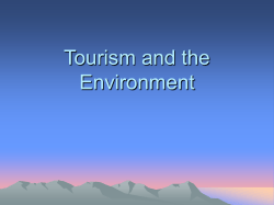 Tourism and the Environment