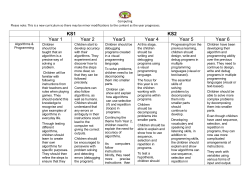 Curriculum Progression